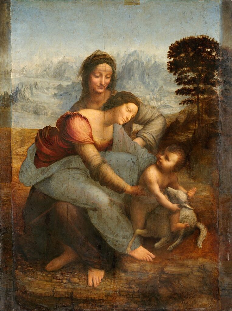 لوحة العذراء والطفل مع القديسة آن